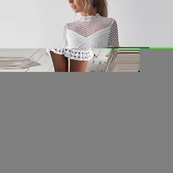 

anself белое кружевное платье женщины вечерние платья женские vestidos элегантные дамы bodycon платье твердые с длинным рукавом многоуровнев, Black;gray