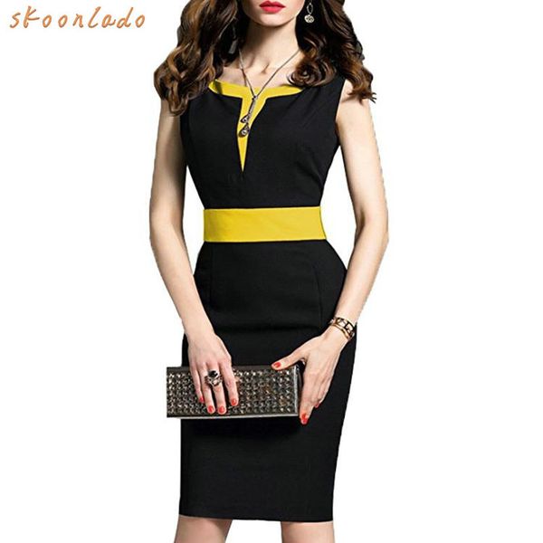 2019 2019 Fashion Office Lady Dress Black Work Dress Clothes