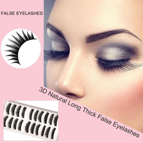 

10 pairs natural false eyelashes dense fake lashes makeup long eyelashes