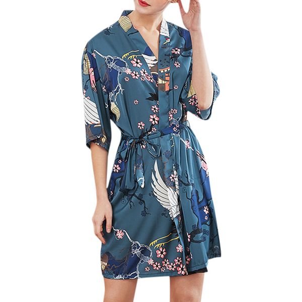 

fashion women's sleepwear robe belt print sling silk satin nightwear nightdress lingerie women underwear 6.27 0.5, Black;red