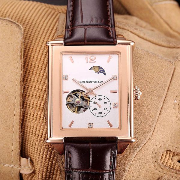 

Новые мужские часы черный коричневый кожаный ремешок смотреть площадь роскошные