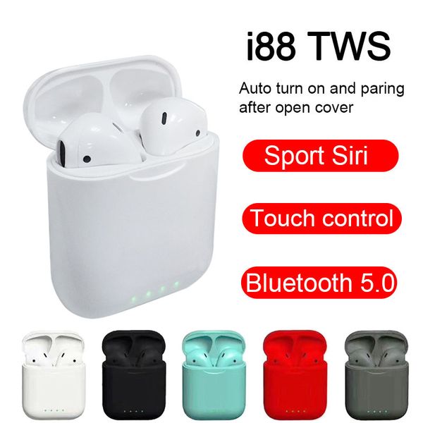 

I88 tw bluetooth headphone wirele bluetooth 5 0 earphone touch control 3d urround ound charging ca e for all martphone pk i10 i12