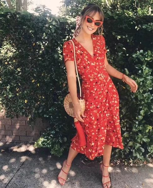 

womens designercherry printed french dress, Black