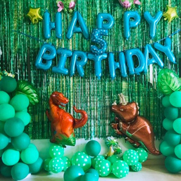 

11pcs boys birthday dino party dinosaur foil balloon confetti latex ballons dino air baloon globos baby shower birthday decor