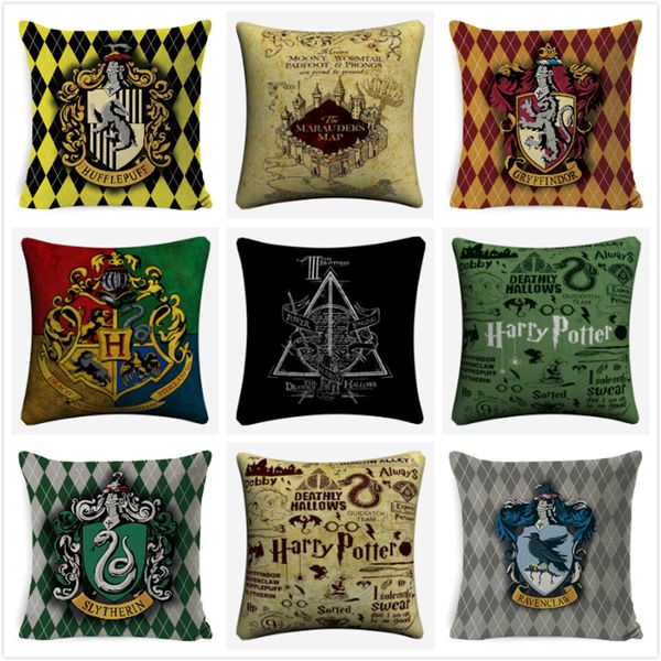 

peiyuan decorative cushion cover cotton linen pillowcase 45x45cm for sofa chair potter pillow cover home decor cojines