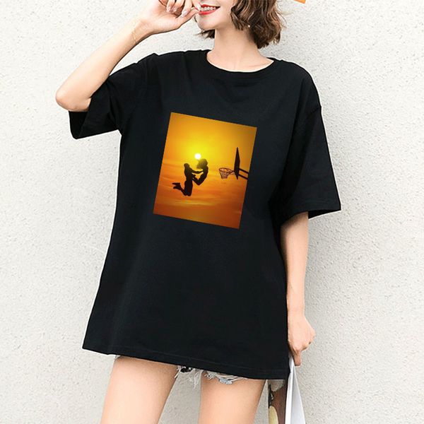 

2020 trendy women's t-shirt short sleeve ins trendy must-have printed t-shirt fashion sport oversize style clothing, White