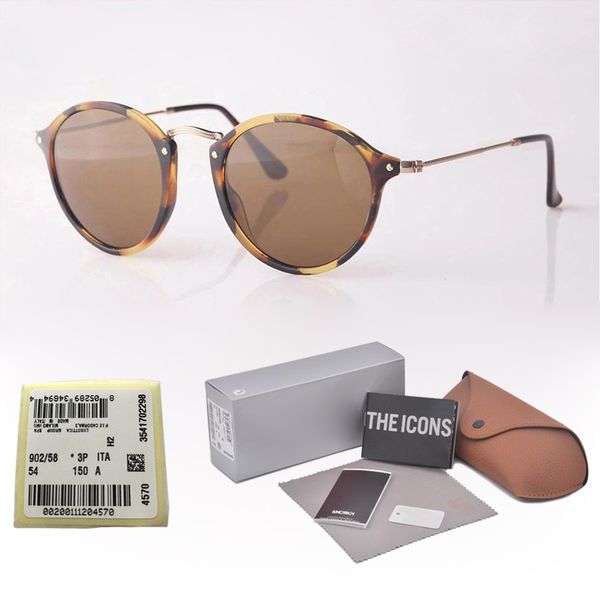 

1шт оптовой - марка дизайнера рулонные солнцезащитные очки, мужчины женщины высокого качества uv400 стеклянные линзы защитных очков унисекс, White;black