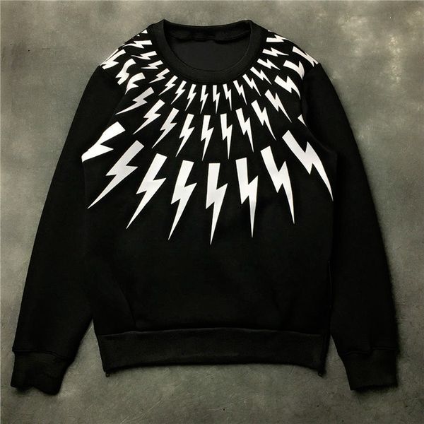 

мужские дизайнерские толстовки givh16 новый модный бренд роскошь пространство хлопок круглый воротник крышка, Black