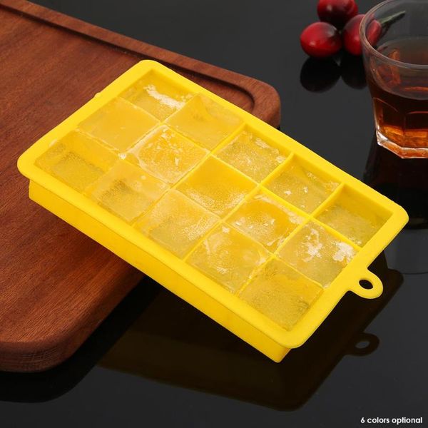 

silicone 15 grids ice cube mold maker square shape diy ice tray jelly mould
