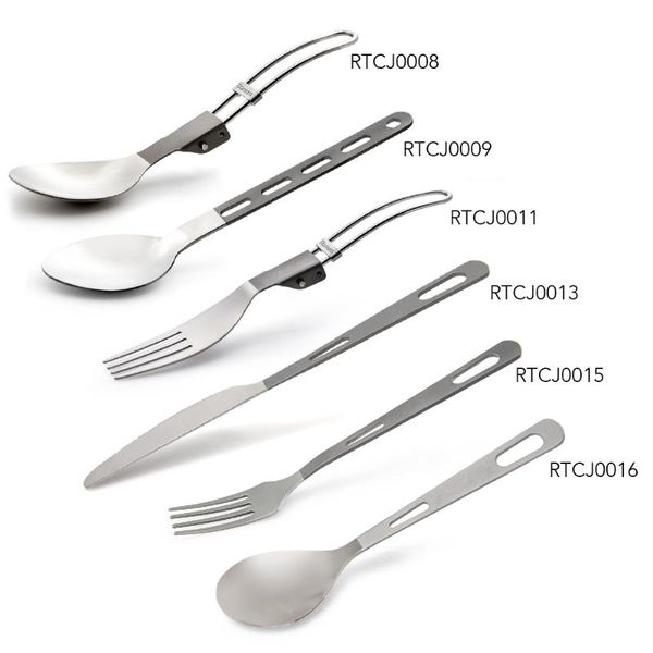 

lixada titanium tableware lightweight titanium cutter folding spoon fork outdoor camping tableware camping cutlery picnic