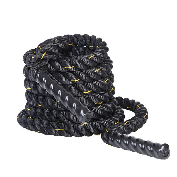 

38mm 9/12/15m power training rope body strength training sport fitness exercise heavy black battling rope muscle workout ropes