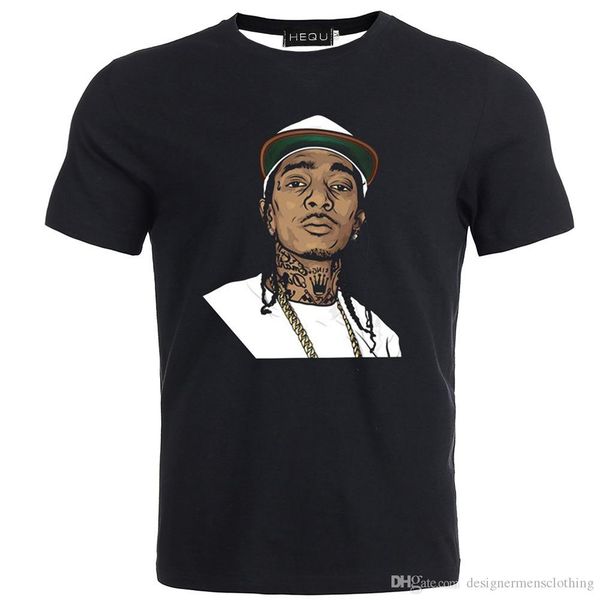 

new arrival nipsey hussle mens tshirts 3d printed cartoon short sleeved shirts designer mens casual rapper clothing, White;black