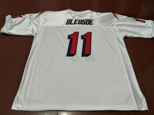 

custom men youth women vintage #11 drew bledsoe game worn 1993 football jersey size s-5xl or custom any name or number jersey, Black