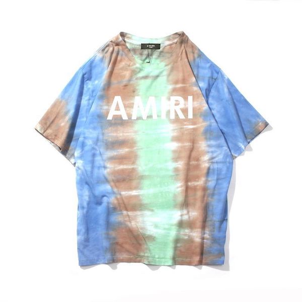 

designer mens t-shirt european and american street fashion brand colorful tie-dye printing t-shirt street summer short tee, White;black