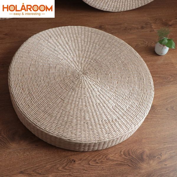 

30cm 40cm tatami cushion meditation cushions round straw weave handmade pillow floor chair seat mat home decor cojin redondo