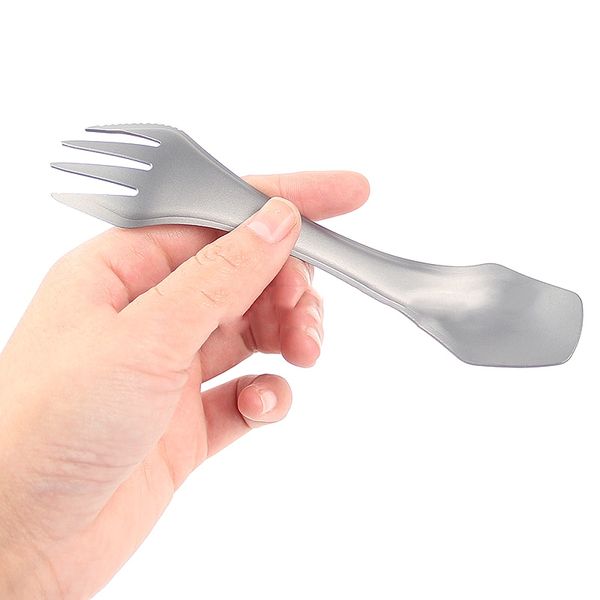 

3 in 1 titanium fork spoon set tableware ultralight hardness environmental utensil combo flatware durable cutlery