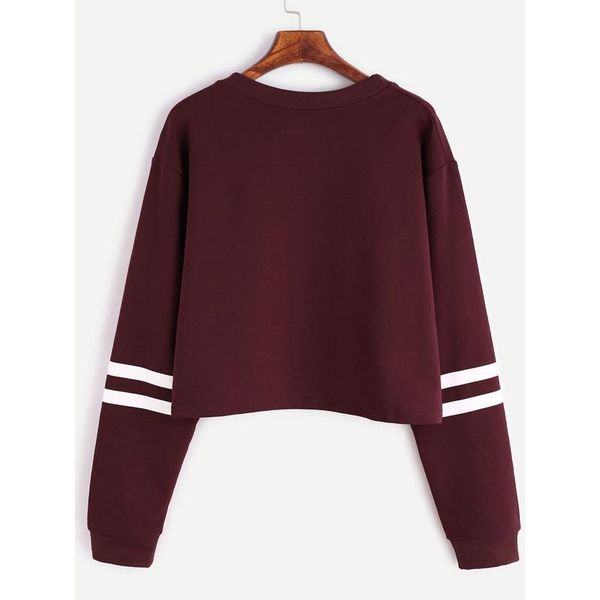 

fashion-short spring women fashion hoodies letter print first i need coffee hoodie women long sleeve casual cropped sweatshirt pullover, Black