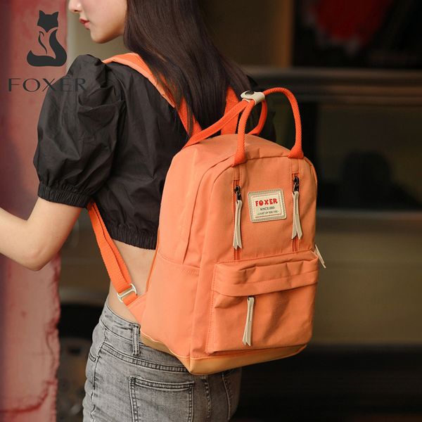 

foxer female casual street fashion shoulder bag large capacity school bag for teenagers large capacity women's travel rucksack