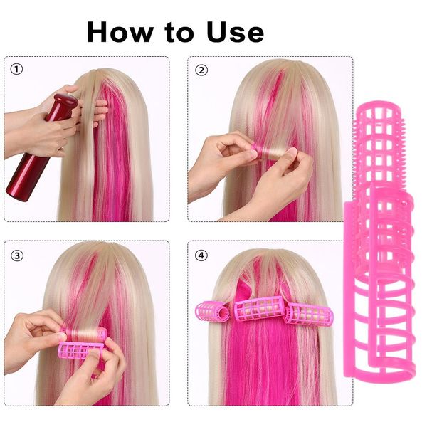 

12pcs/lot self grip hair rollers magic hairdressing curlers roller salon curling hair styling tool