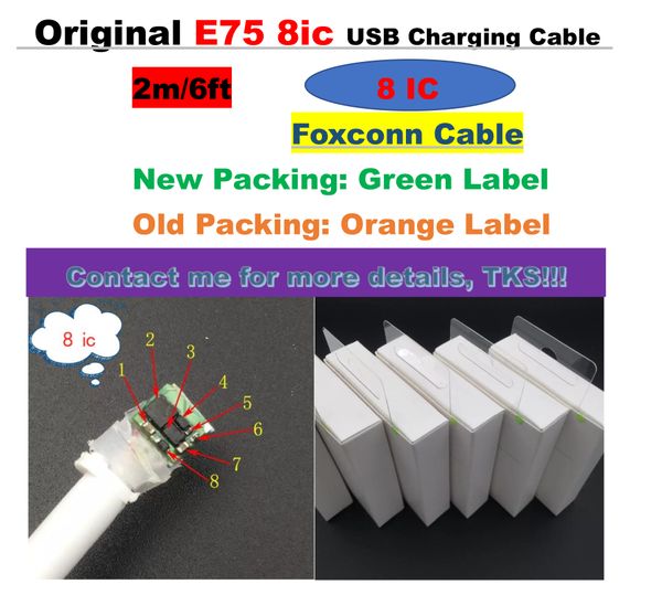 

100 Шт. / Лот, E75 8ic Оригинальный 1 м 3FT OD 3.0 мм Кабель Зарядного Устройства USB Синхрониз