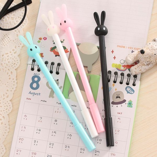 

0.38mm lovely cartoon pen black ink gel pen ballpoint for school writing office signature stationery supplies