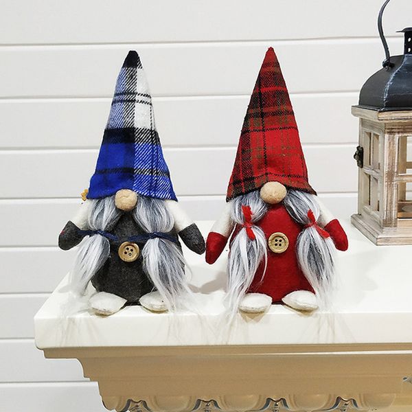 

santa claus doll christmas tree hanging ornament nordic old man festival party decoration supplies faceless toy doll kids gift