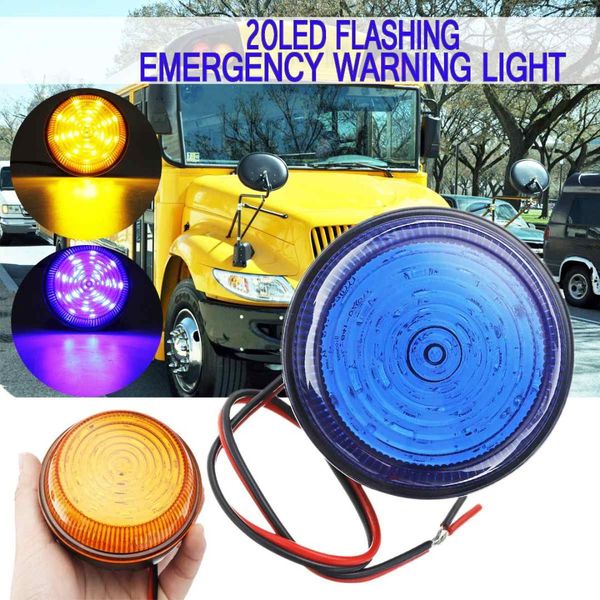 

20 led flashing emergency warning beacon tractor light waterproof caution light for agricultural vehicle school bus truck