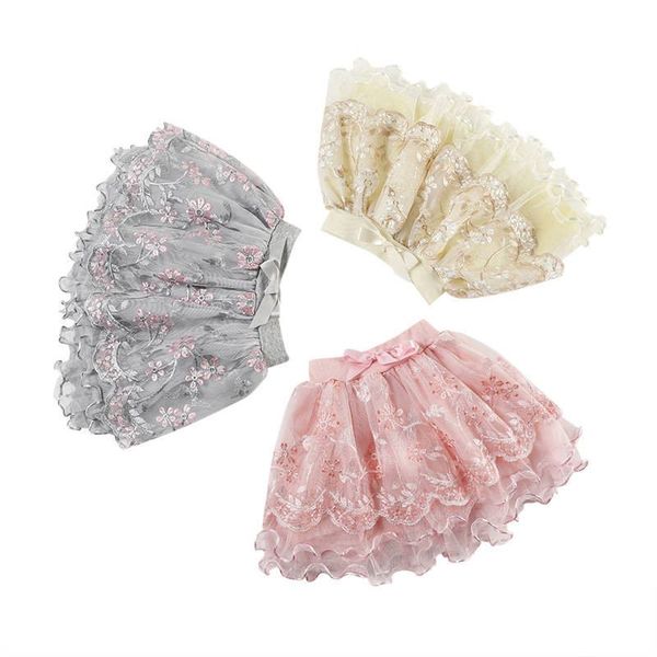 

new children girls mesh flowers tutu princess skirts kids girl layered skirt girls tulle dance skirts toddler girl clothing t92