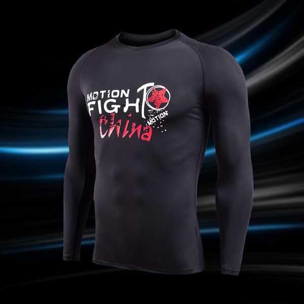 

running shirts dry fit mens gym clothing scoop neck long sleeve quick dryy underwear body building suit polyester apparel ba, Black;blue