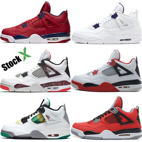 

2020 bred black cat 4 4s basketball shoes men white cement encore wings fire red singles designer sneakers iv pure money men trainers #525