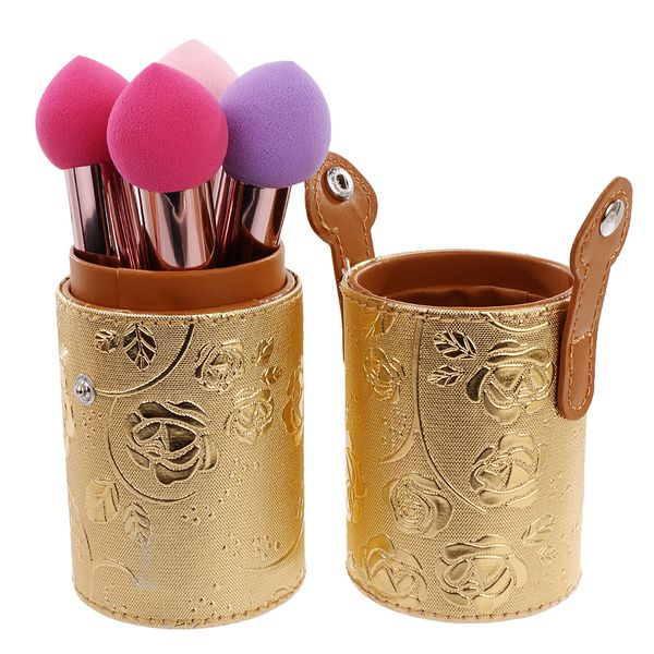 

makeup brush holder cosmetic brush case cylinder case double-clasp storage t
