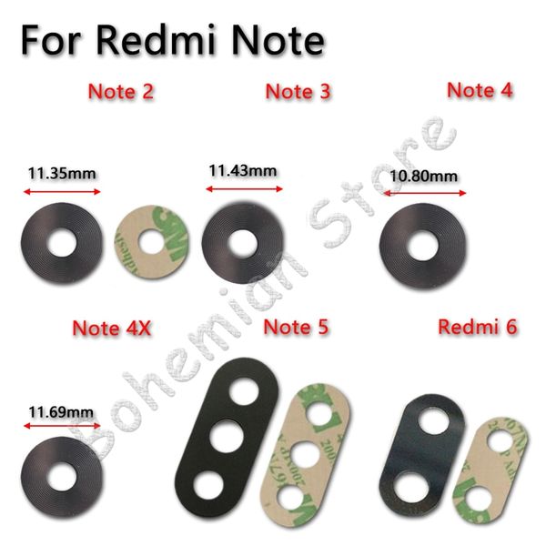 

10psc camera glass for xiaomi redmi note 5 s2 5a 6 plus pro rear back camera lens glass + sticker