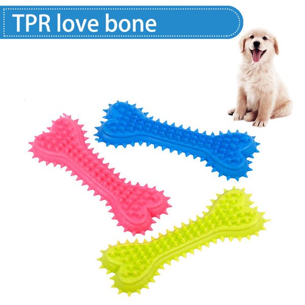 

pet toys tpr love bone rubber toys cat and dog toys anti grinding teeth, promote emotional toys, play with dogs