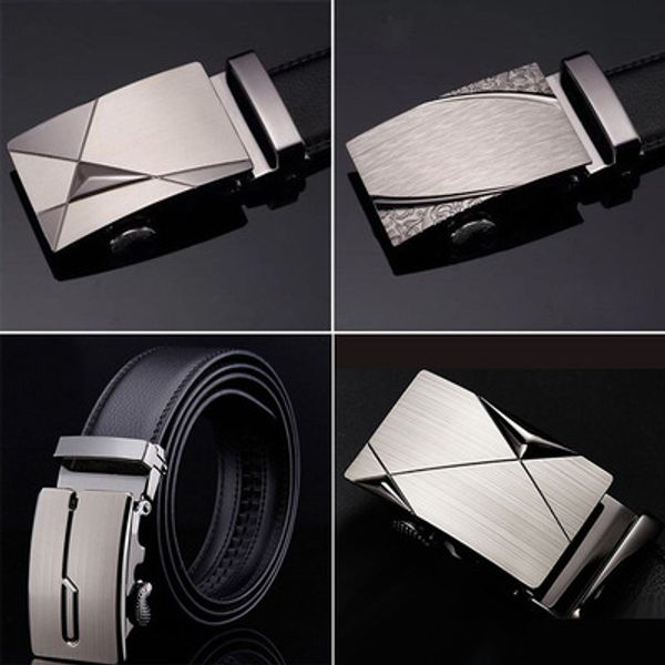 

2019 mens fashion designer popular belt leather automatic buckle men black belt casual luxury business male belts, Black;brown
