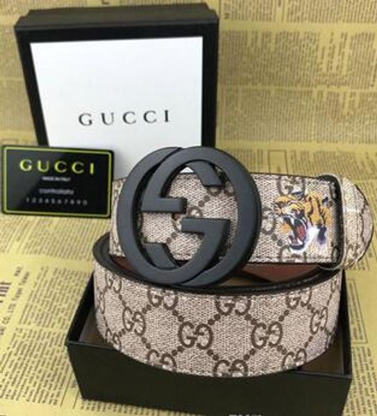 

with box men belt famous 100% leather belt smooth buckle women and men genuine leather designerss belts for men, Blue;gray
