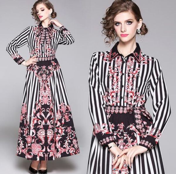 

new autumn fashion print slim fit dress, Black;gray