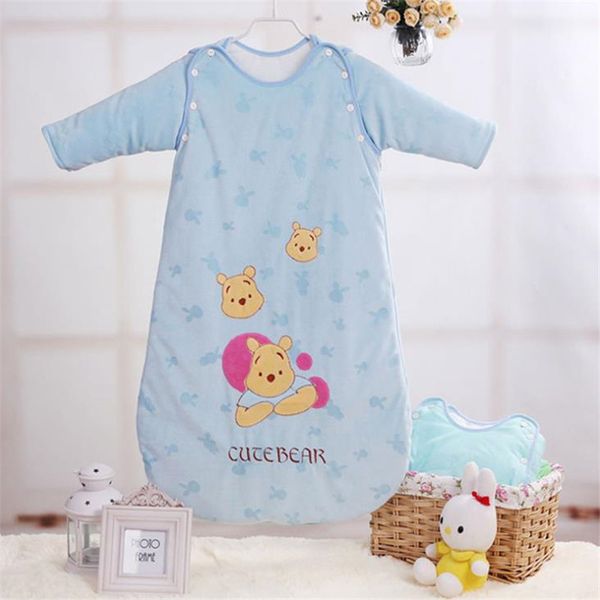 

cotton baby sleeping bag long sleeve sleep sack warm and soft newborn envelop detachable sleeveless baby sleeping bag winter