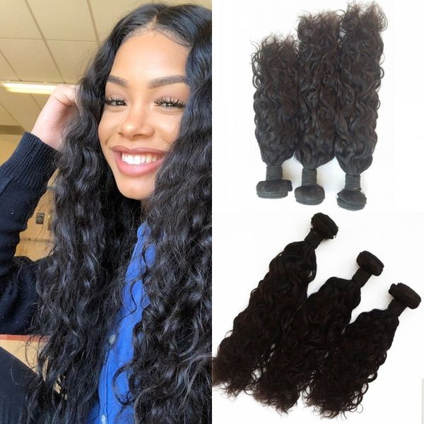 Water Wave Hair Wefts Unprocessed Brazilian Human Hair Weaves Bundles Deals Fast Shipping G Easy Curly Hair Weaves Curly Weave From Geasyhairproducts