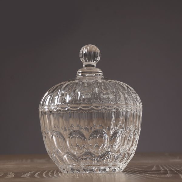 

storage bottles & jars nordic glass candy jar transparent with lid simple kitchen whole grain tank european household cereal