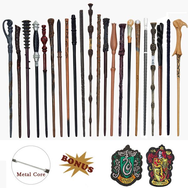 

metal core potters magic wands cosplay ron voldemort hermione magical wand harried cloth label as bonus without box, Silver