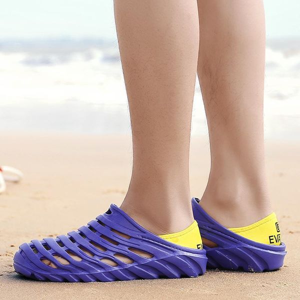 

summer rainshoes footware fashion garden shoes casual beach shoes breathable non-slip, Black