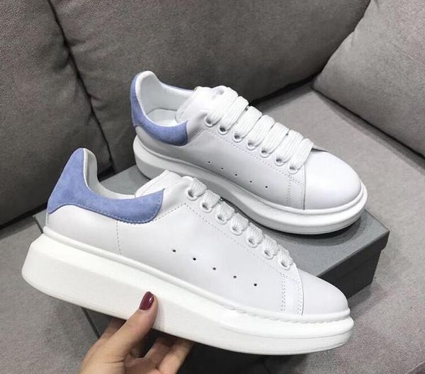 

2019 designer shoes trainers reflective 3m white leather platform sneakers womens mens flat casual party wedding shoes suede sports sneakers, Black