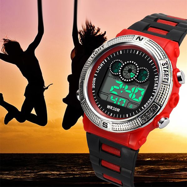 

otoky sports watches men dive 30m digital led army watch mens casual electronics wristwatches reloj hombre 2019 watch 19april23, Slivery;brown