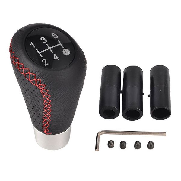 

5 speed durable auto accessories interior gear shift knob car styling replacement pu leather stick manual lever universal grip