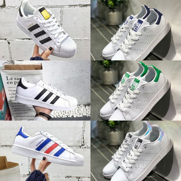 

wholesale superstars mens shoes 2020 new black white gold hologram junior originals 80s pride sneakers super star women men walk shoes