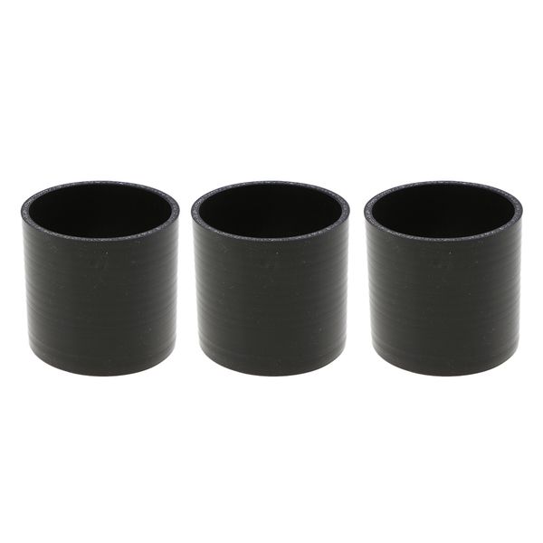 

3x universal silicone straight 3.5\" coupler hose piping racing intake black