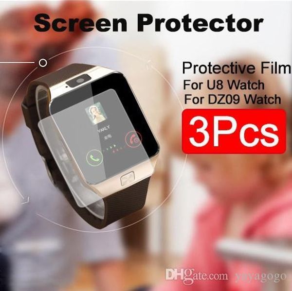 

1pcs ultra thin hd clear lcd screen protector protective film for u8 bluetooth smart watch upgrade shield guard smart watch fil