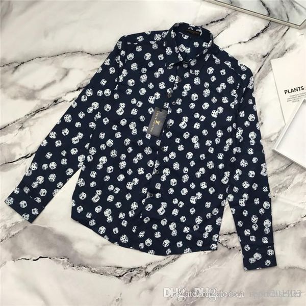 

19ss new luxurious brand design full dice print leisure blouse shirt men women breatheable fashion streetwear sweatshirts outdoor shirts, Gray;blue