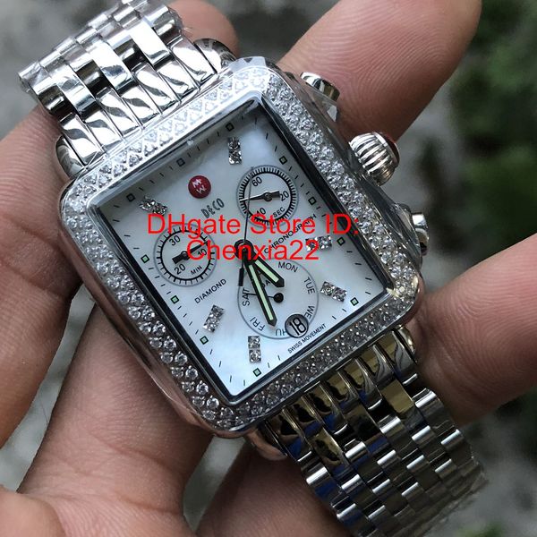 

Luxury Watch Michele Signature DECO Diamonds MOP Shell Dial Diamond Mark Quartz Movement Watch Women's MWW06P000099 Lady Watches 33mm