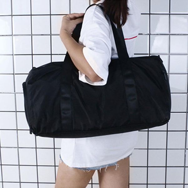 

women business trip with strap multifunctional large capacity duffle bag gym travel portable weekend hand luggage holiday yoga